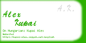 alex kupai business card